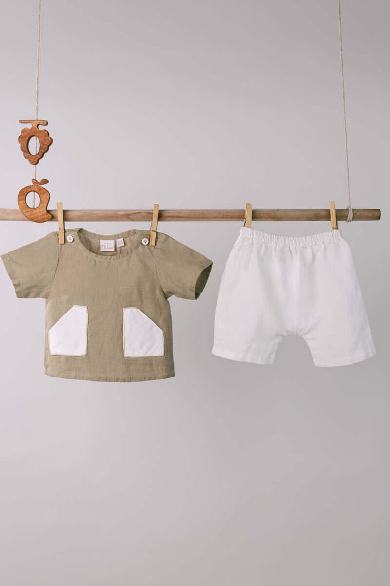 2 Pocket Shirt Set - Chi Linen