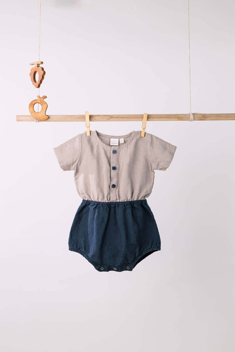 Bloom romper for Boy - Chi Linen