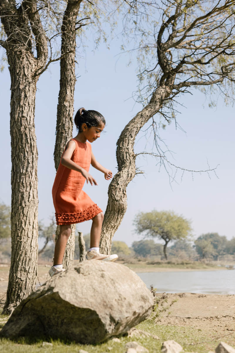 Ruffle Bottom Frock - Chi Linen