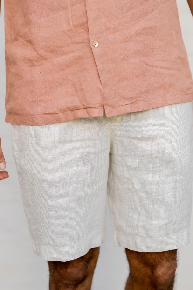 Faded Fine Stripe Shorts