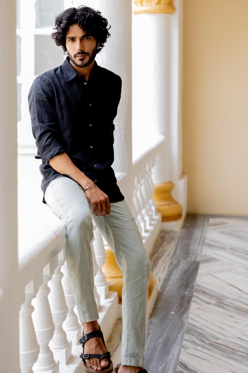 Classic Collar Black Shirt