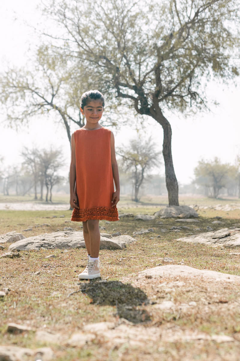 Ruffle Bottom Frock - Chi Linen