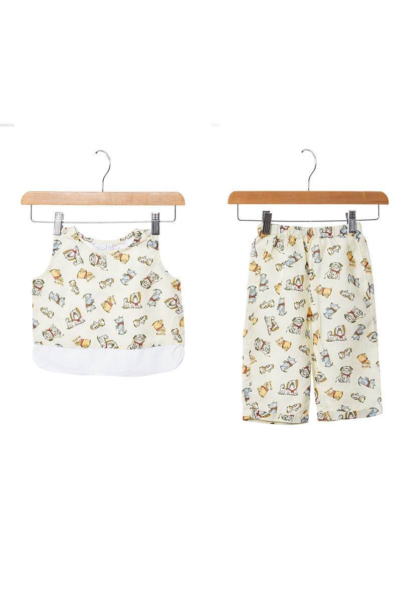 Printed 2 Colour Shirt & Trousers Set