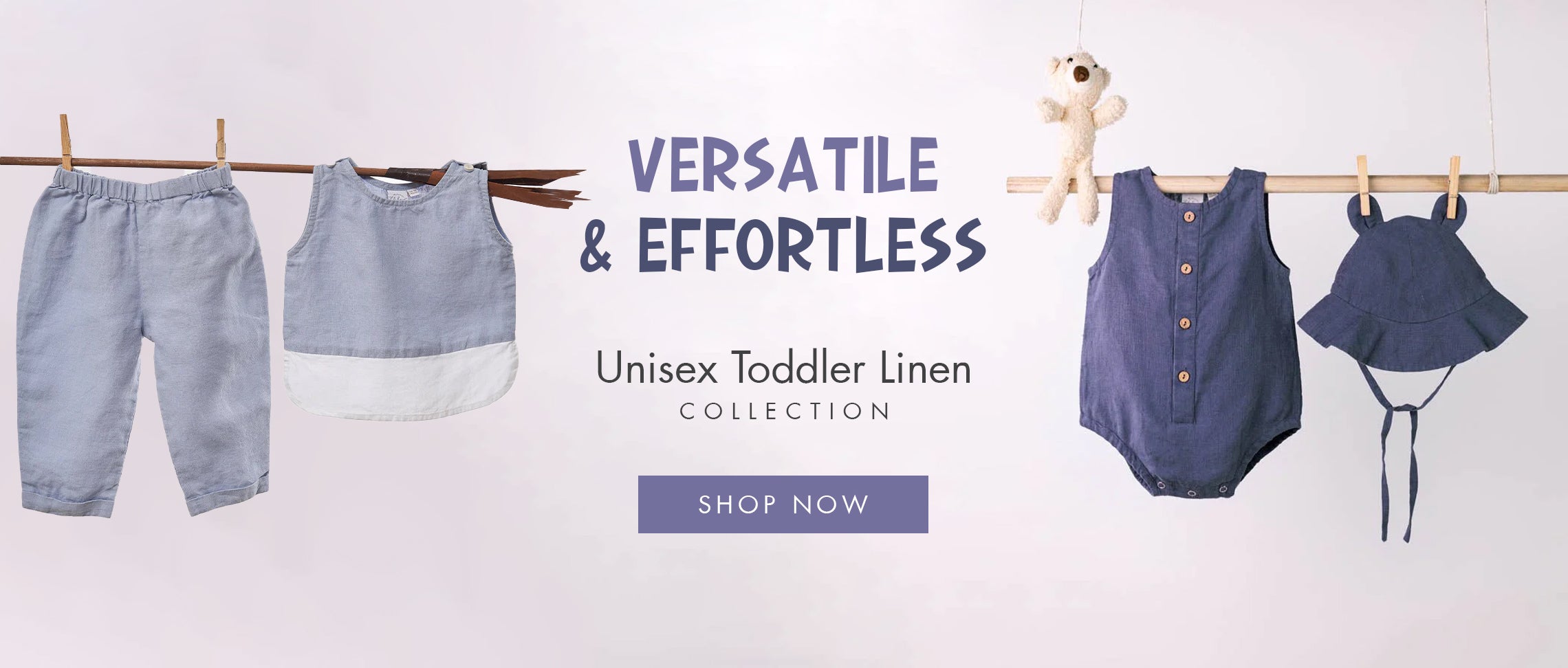 Comfy, and stylish toddler clothes at Chi Linen.