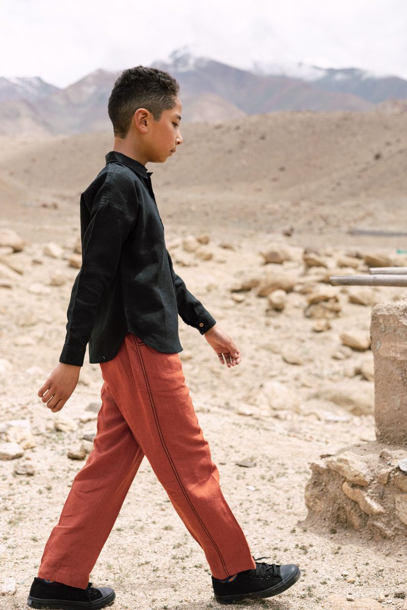 Running stitch trouser - Chi Linen
