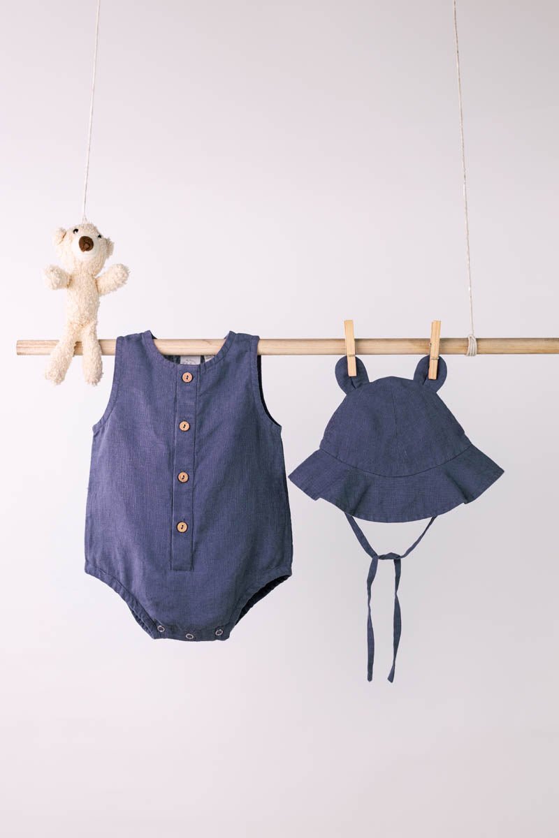 Rompers with Hat - Chi Linen
