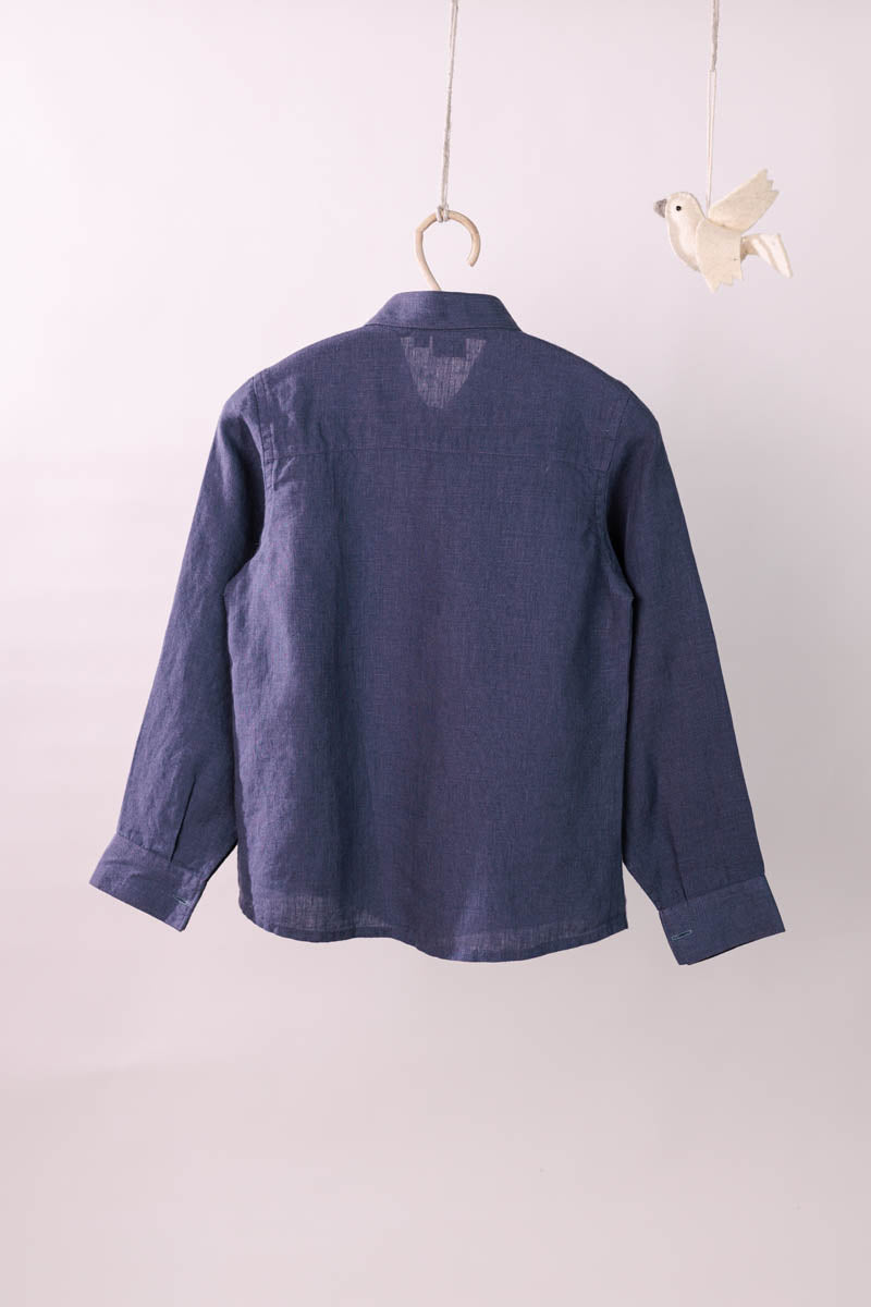 Horizontal Dart Shirt - Chi Linen