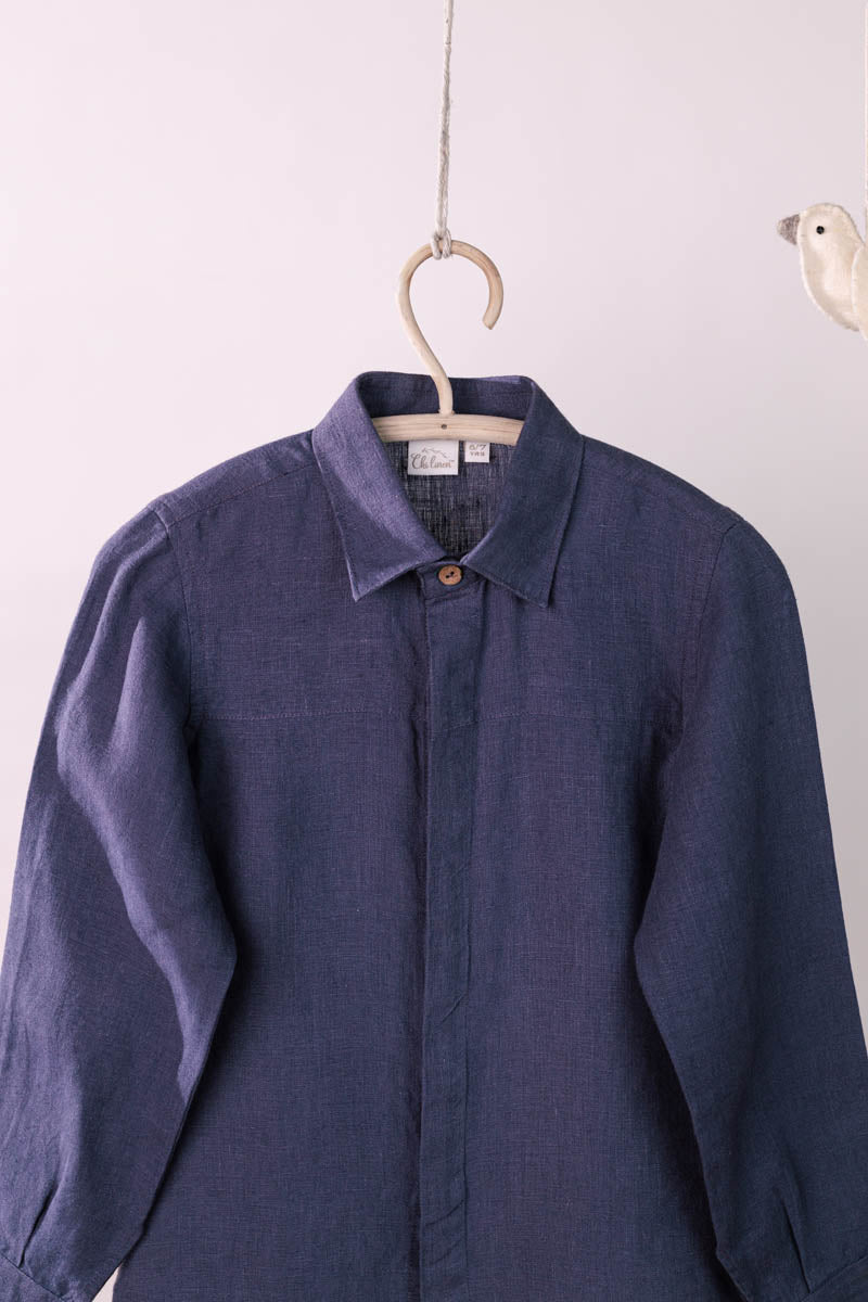 Horizontal Dart Shirt - Chi Linen