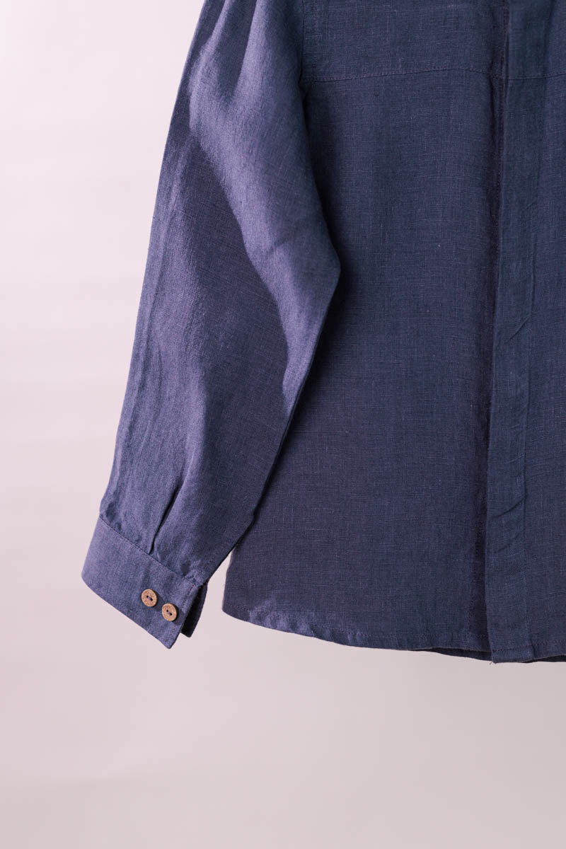 Horizontal Dart Shirt - Chi Linen