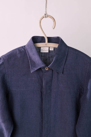 Horizontal Dart Shirt - Chi Linen