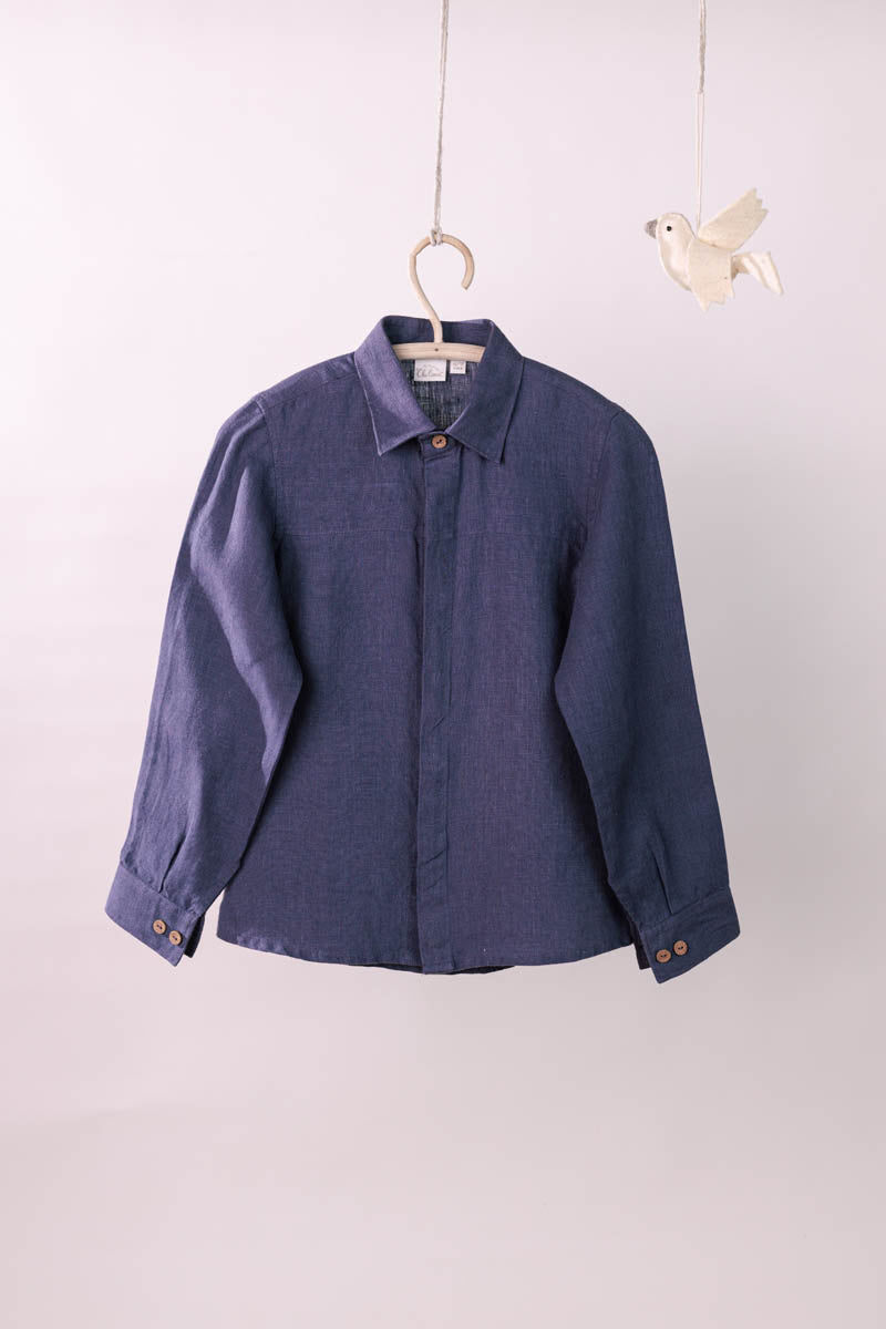 Horizontal Dart Shirt - Chi Linen