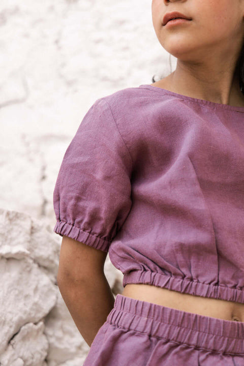 2 Layer play skirt and crop top set - Chi Linen