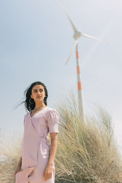 Wrap around dress - Chi Linen