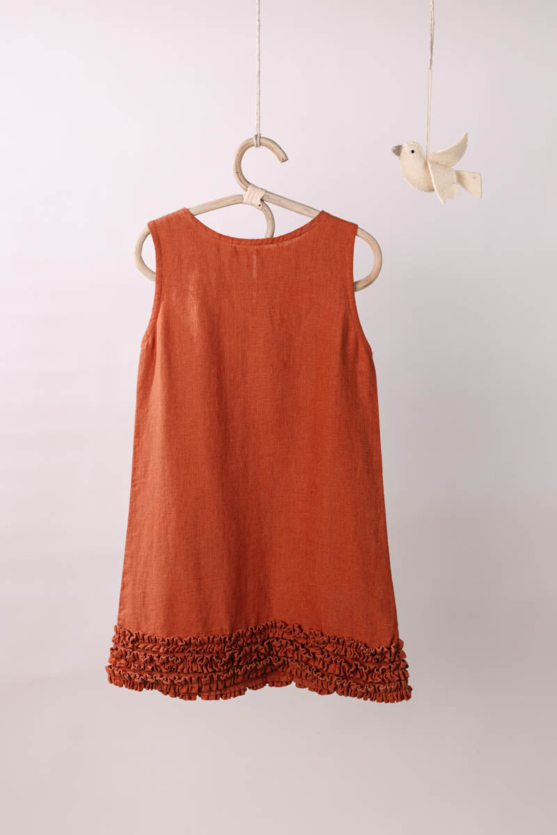 Ruffle Bottom Frock - Chi Linen