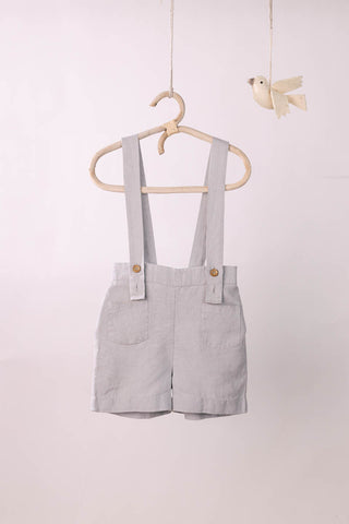 Suspender Shorts With Shirt Set