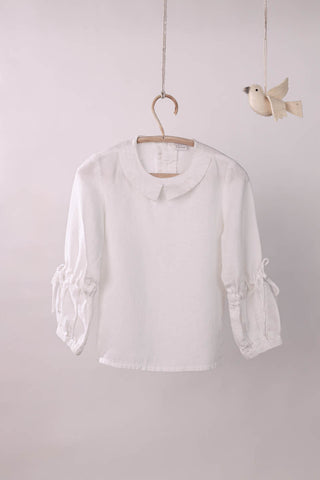 Suspender Skirt With Shirt Set - Chi Linen