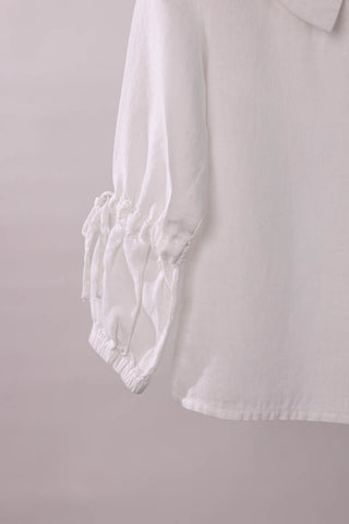 Suspender Skirt With Shirt Set - Chi Linen