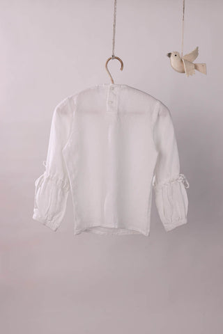 Suspender Skirt With Shirt Set - Chi Linen