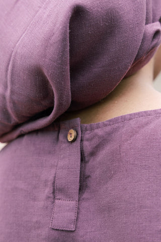 Leaf sleeves top - Chi Linen