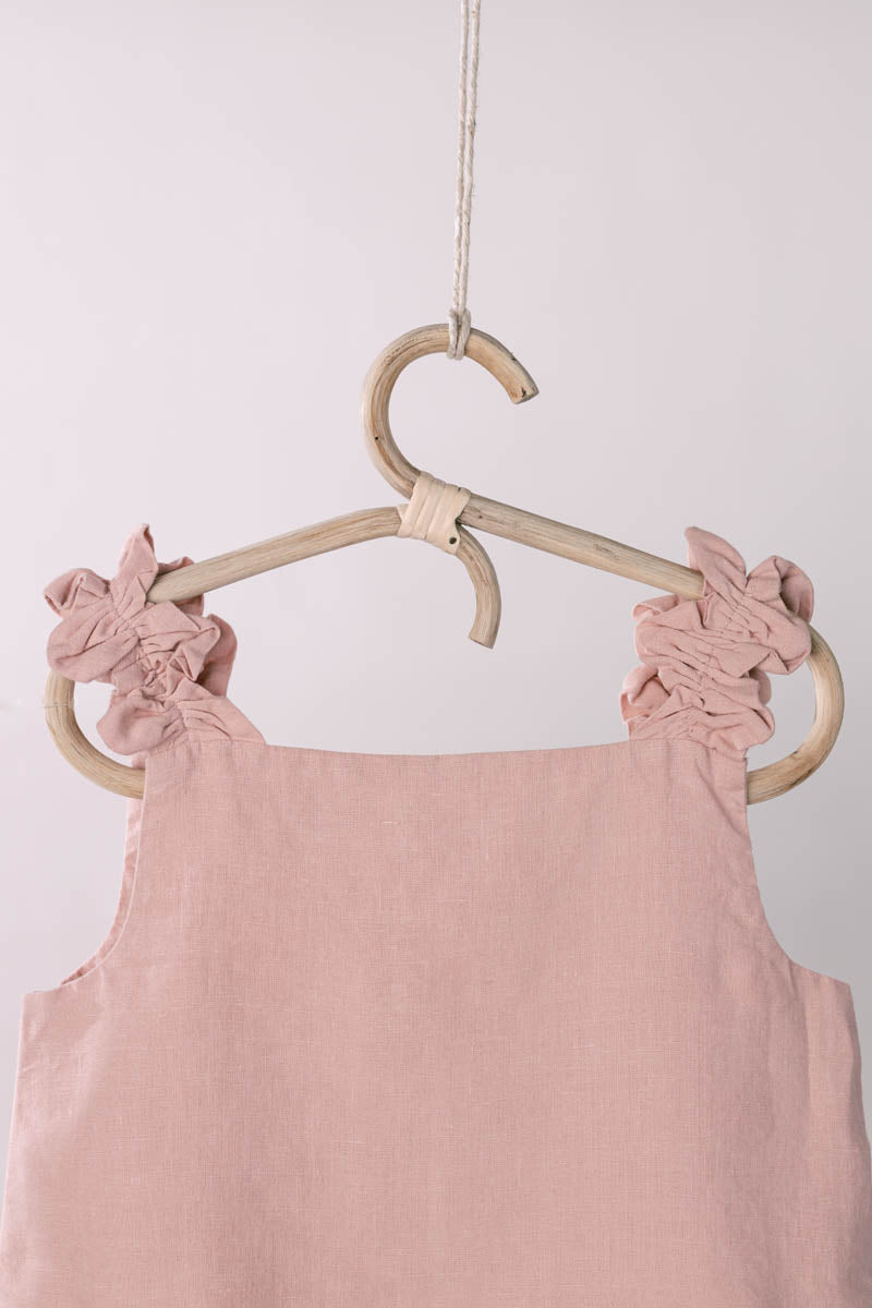 Ribbon Ruffle Top - Chi Linen
