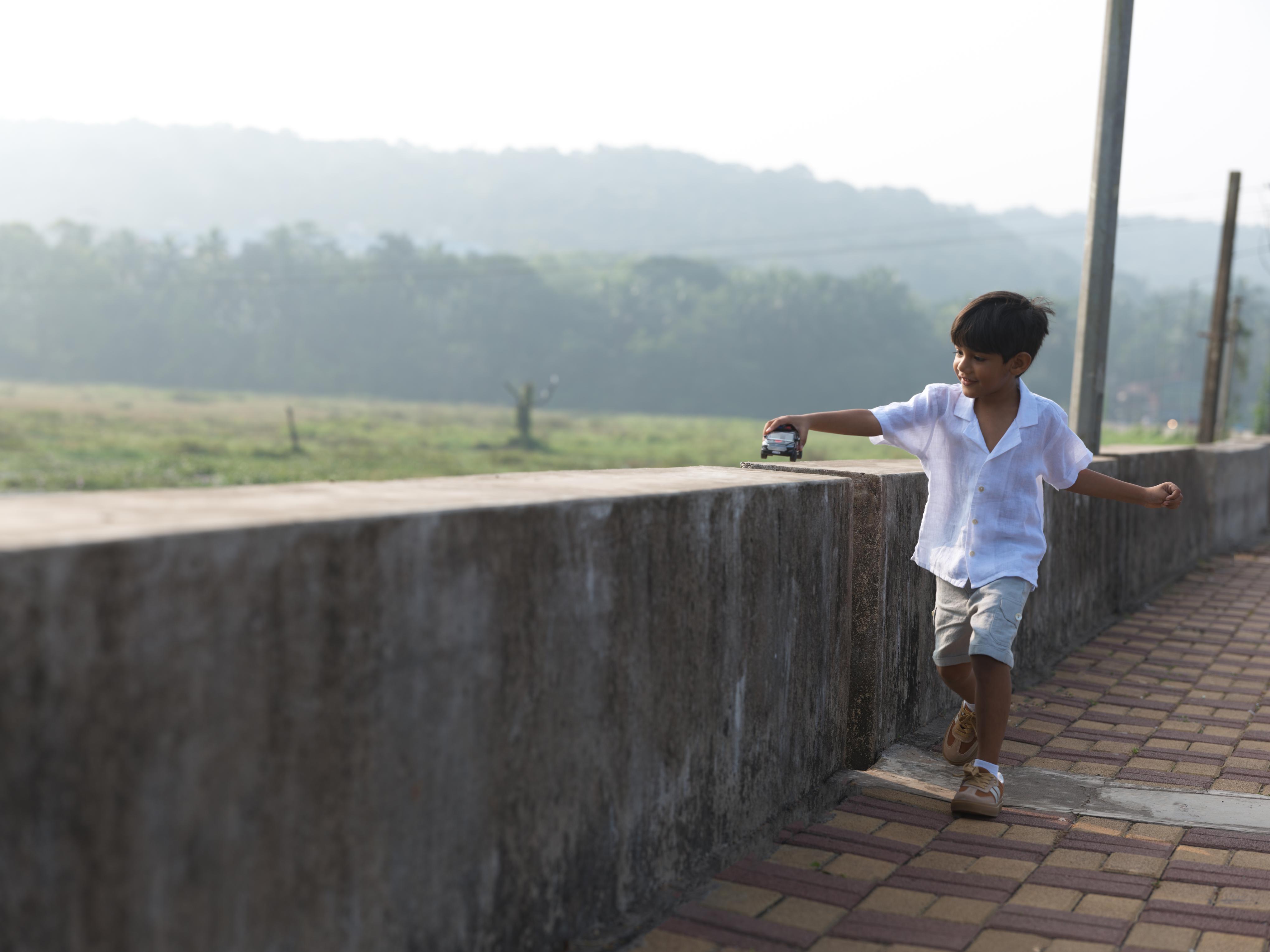 Boys Cuban Collar Shirt White