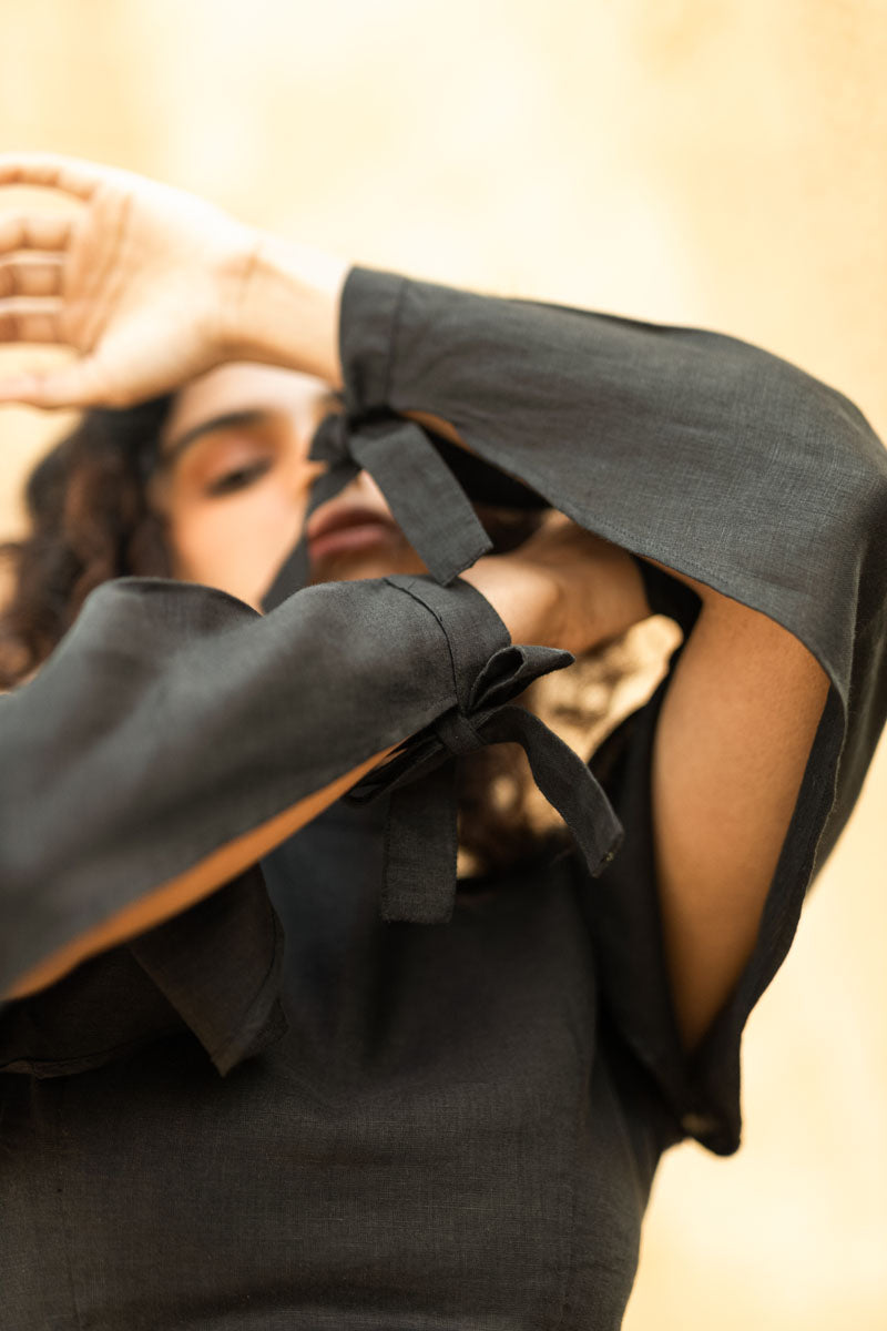High neck top - Chi Linen