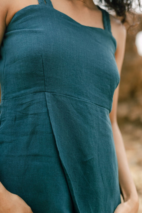 Braided Strap Dress - Chi Linen