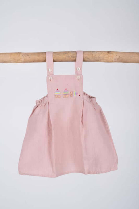 Hand-embroidered Suspender Dress - Chi Linen