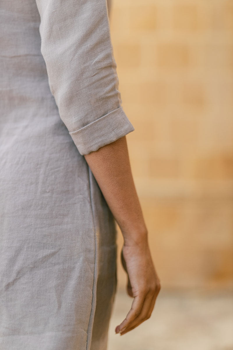Four button Dress - Chi Linen