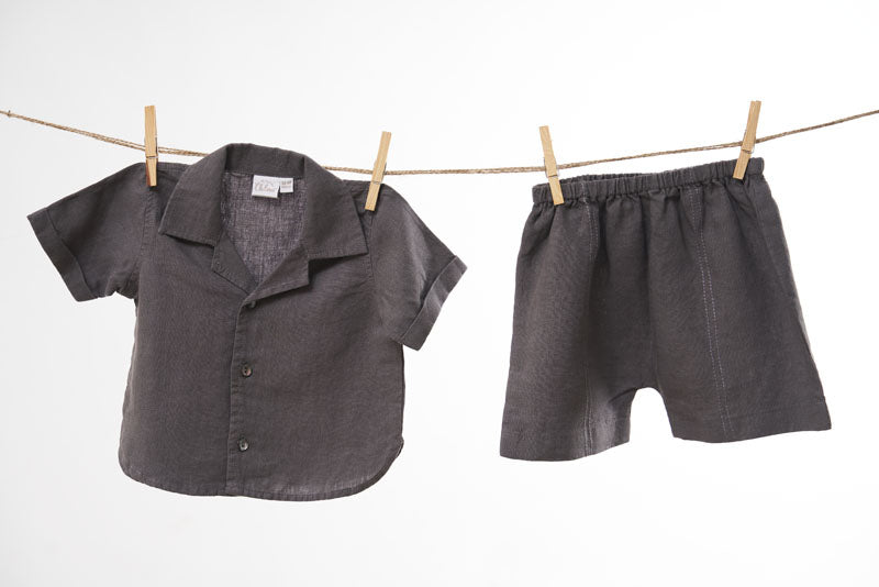 Cuban Collar Co-ords Set - Chi Linen