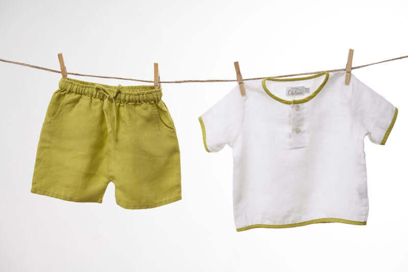 Drawstring Shorts & Shirt Set - Chi Linen