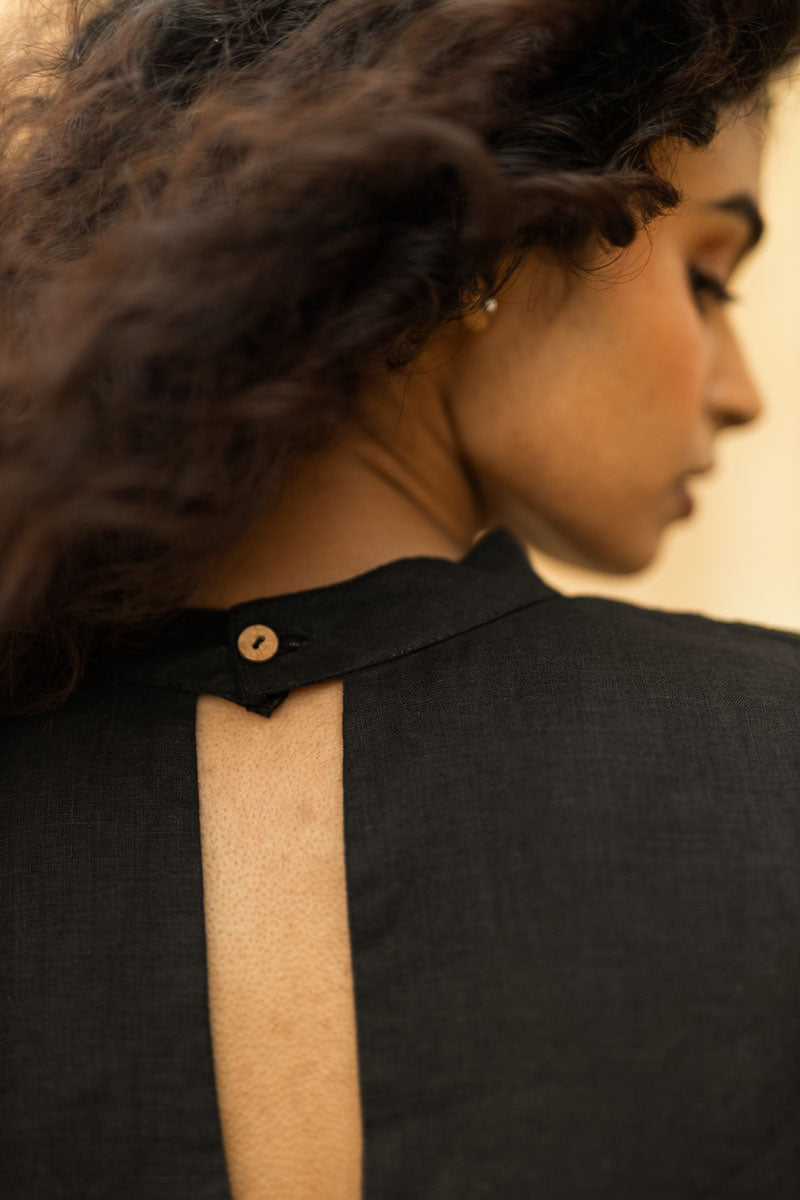 High neck top - Chi Linen
