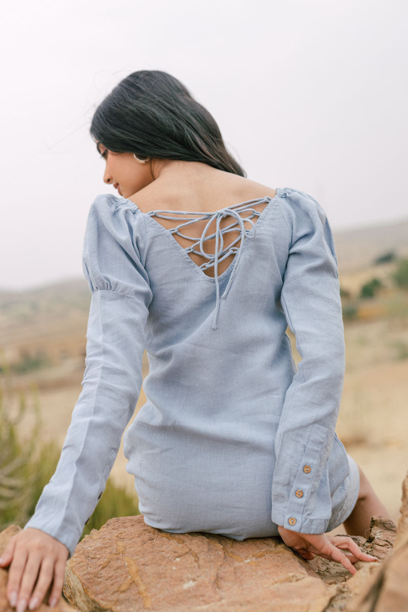 Princess sleeve Dress - Chi Linen