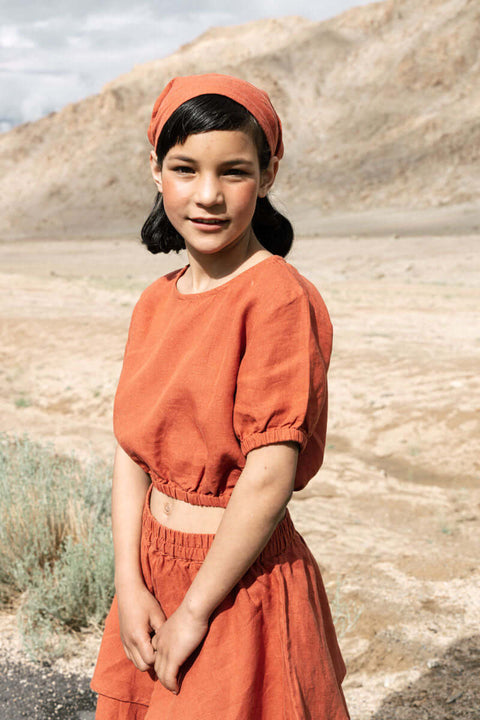 2 Layer play skirt and crop top set - Chi Linen