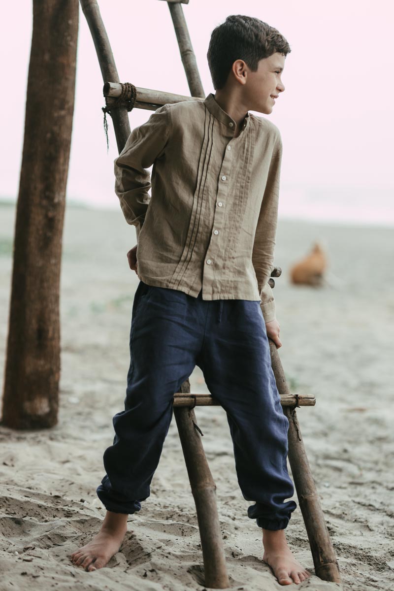 Linen Joggers For Him - Chi Linen