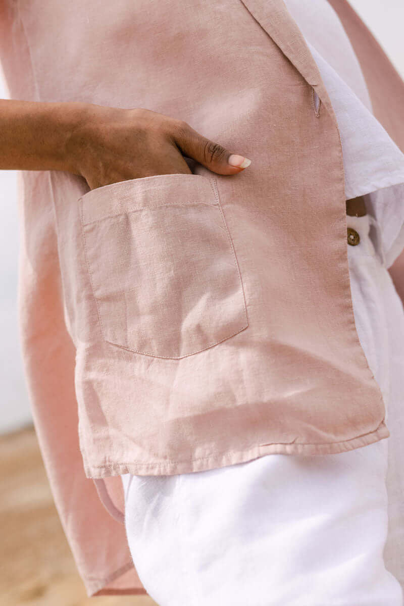 linen Cardigan 3 piece set - Chi Linen