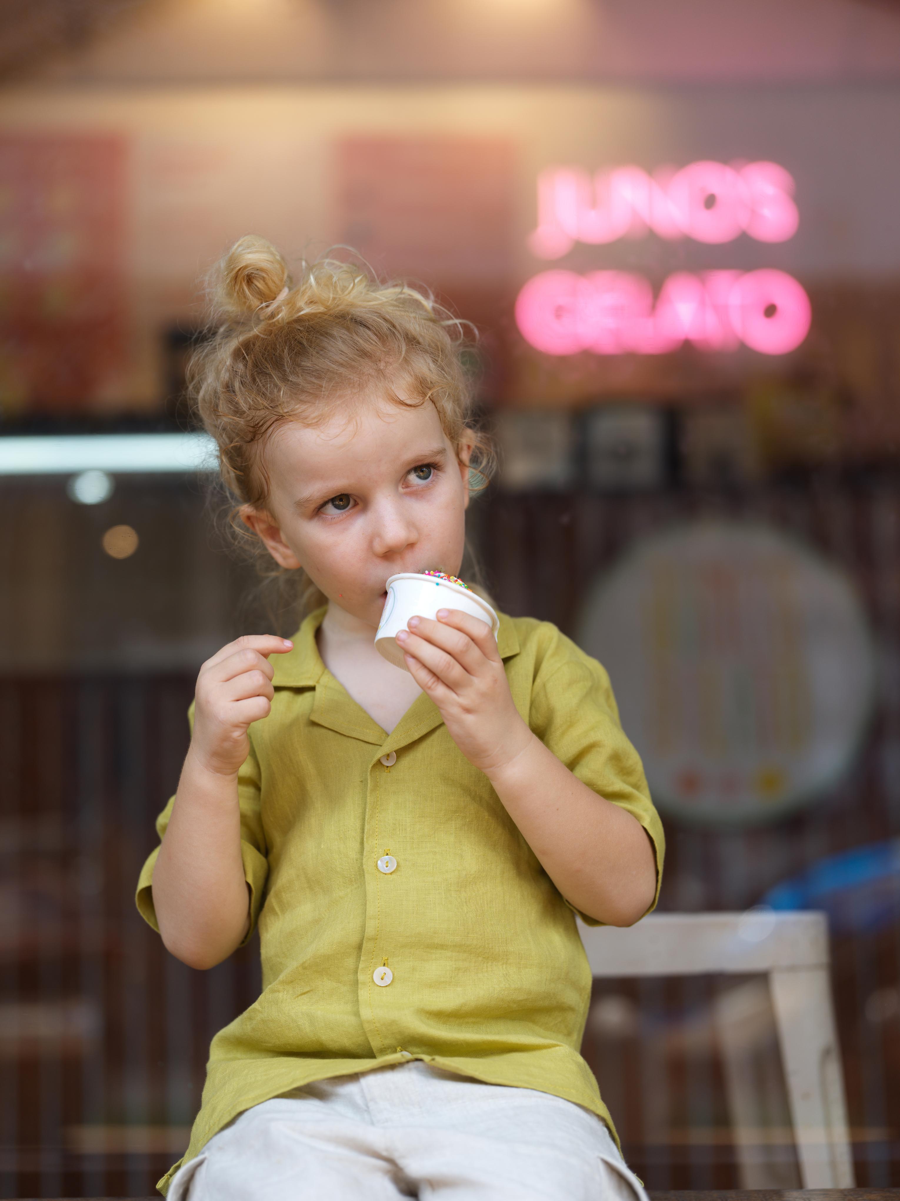 Boys Cuban Collar Shirt Kiwi Green