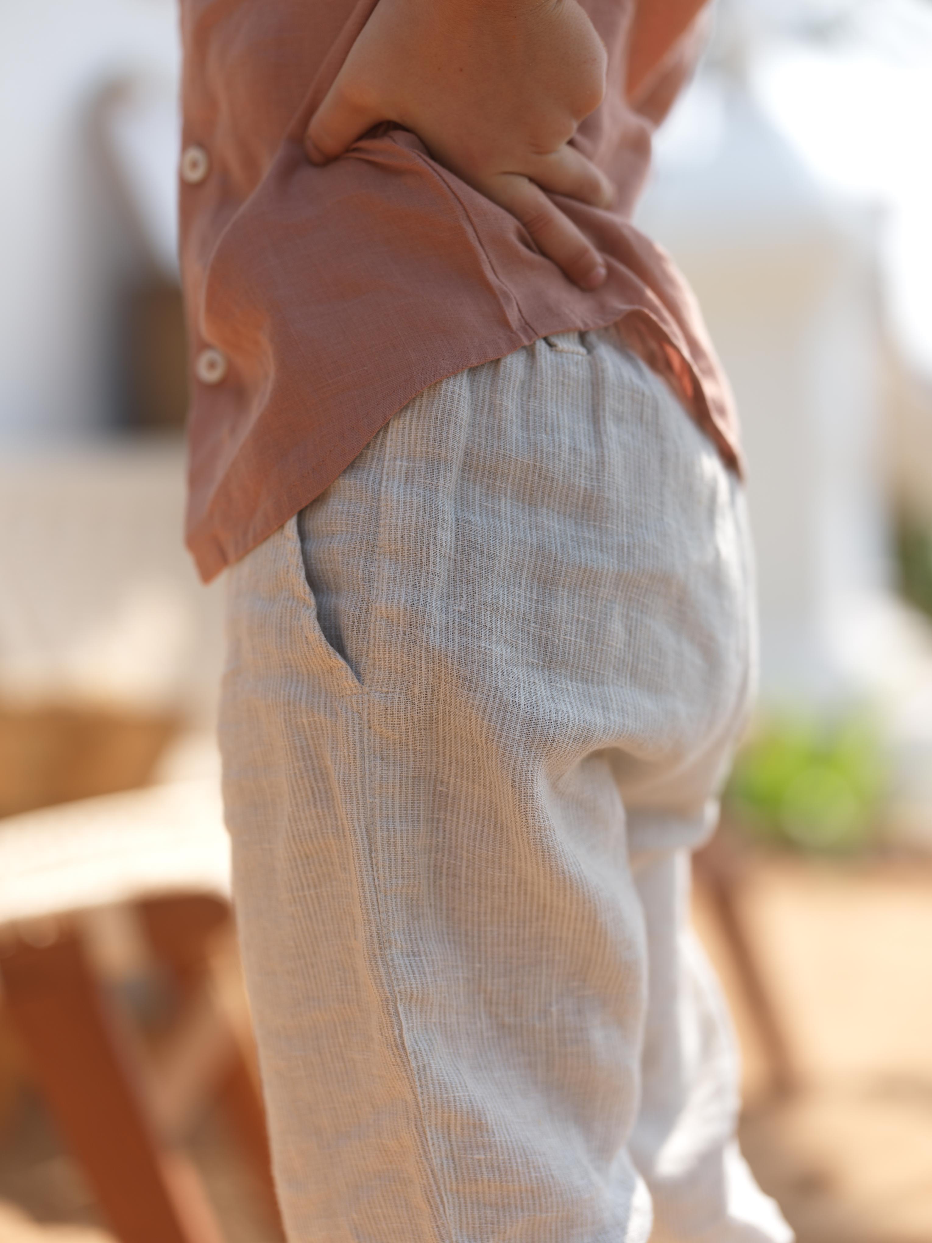 Boys Regular Collar Shirt Apricot