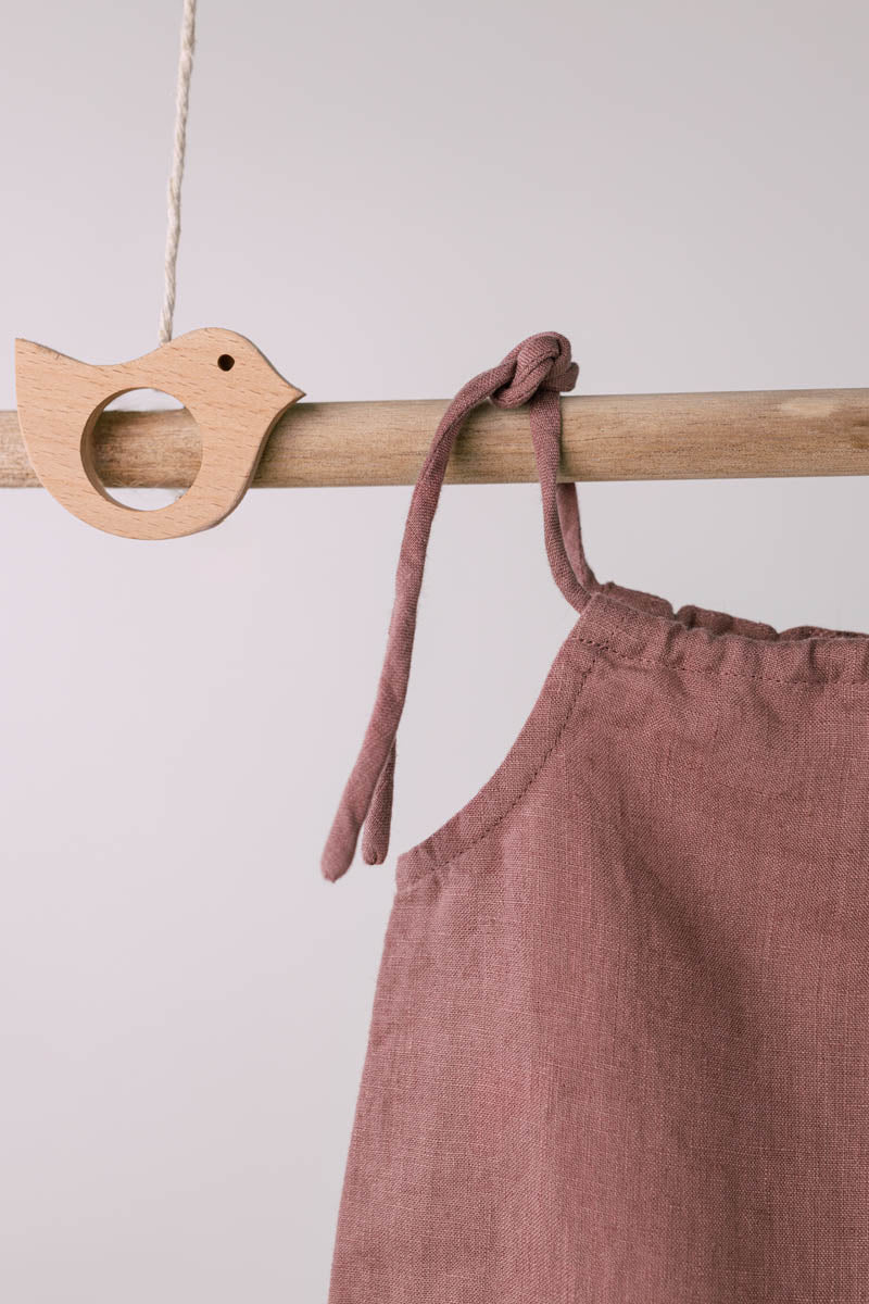 Linen Strap Ruffle Co-ords Set - Chi Linen