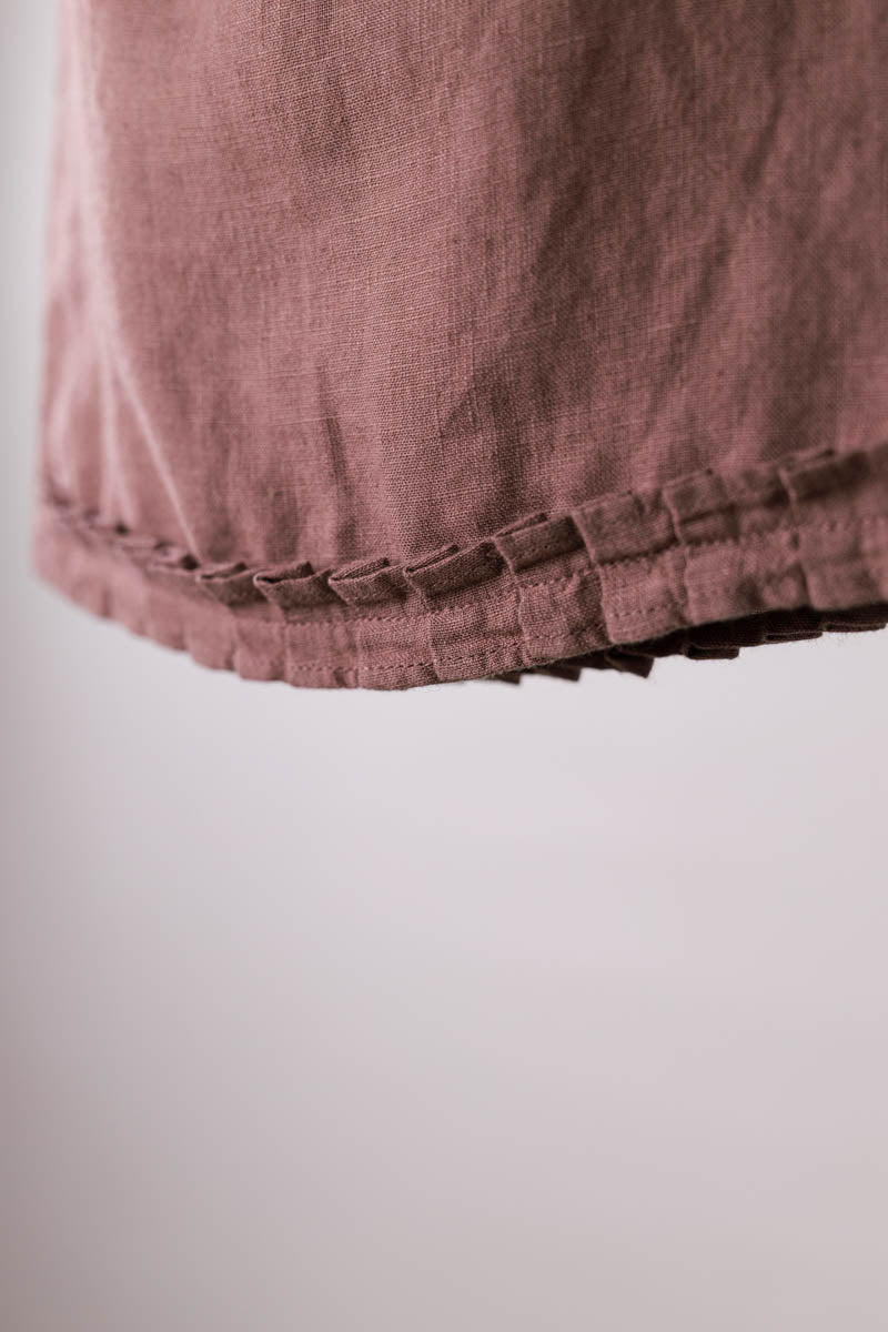 Linen Strap Ruffle Co-ords Set - Chi Linen