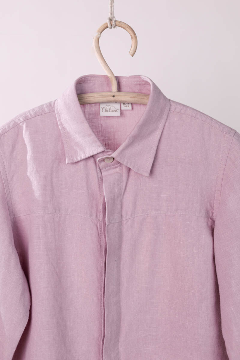 Horizontal Dart Shirt - Chi Linen