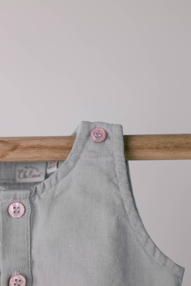 Patch Pocket Romper - Chi Linen