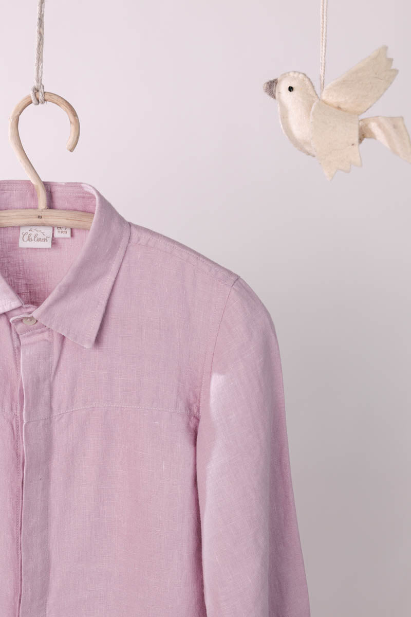 Horizontal Dart Shirt - Chi Linen