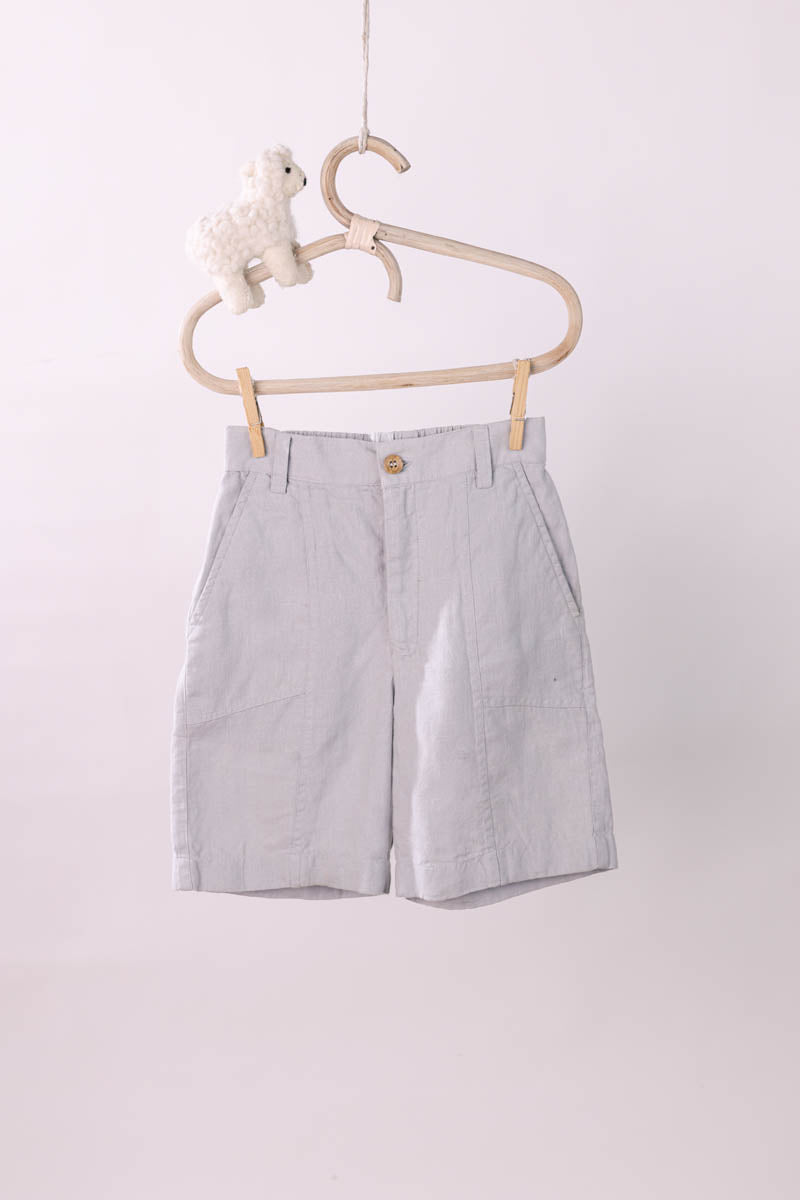 High Low Shirt With Capri Shorts Set - Chi Linen