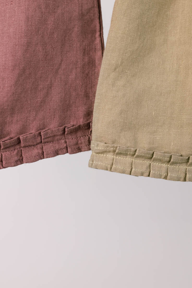 Linen Strap Ruffle Co-ords Set - Chi Linen
