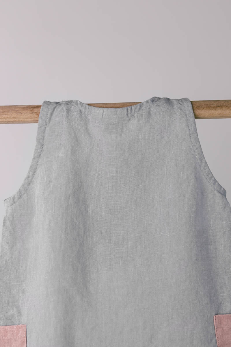 Patch Pocket Romper - Chi Linen