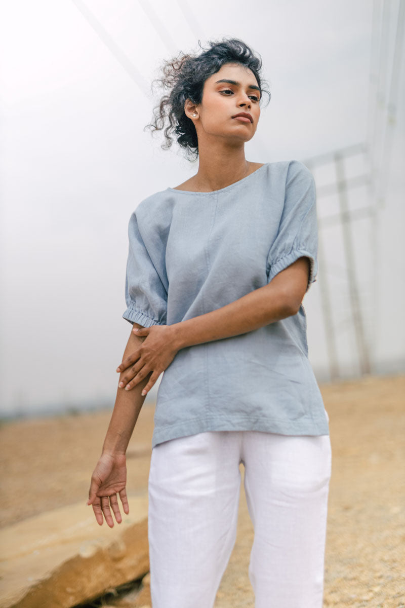 Drop shoulder top - Chi Linen