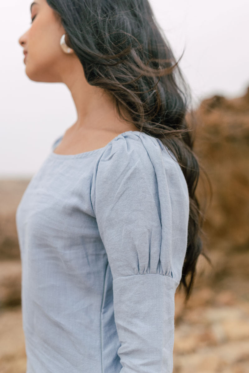 Princess sleeve Dress - Chi Linen