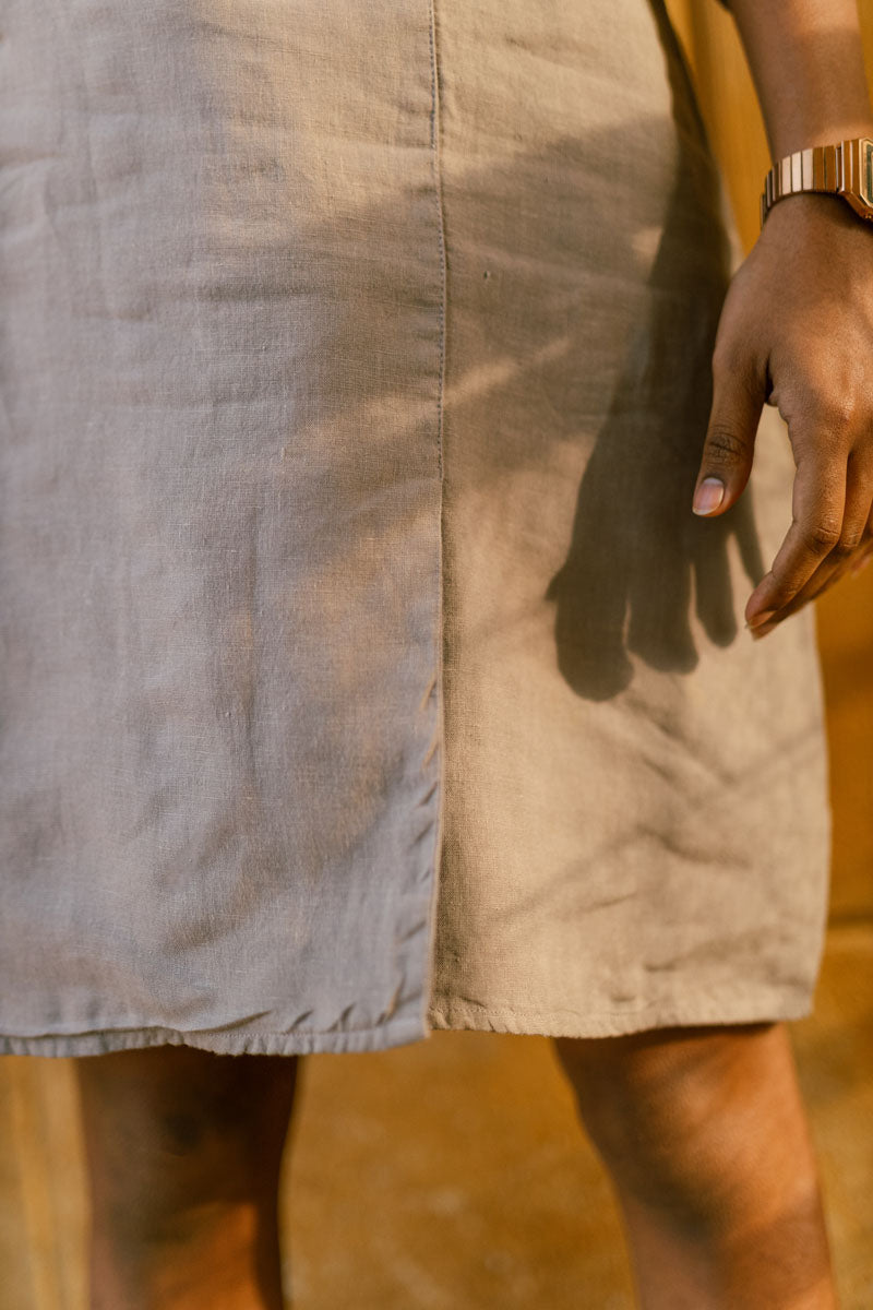 Four button Dress - Chi Linen