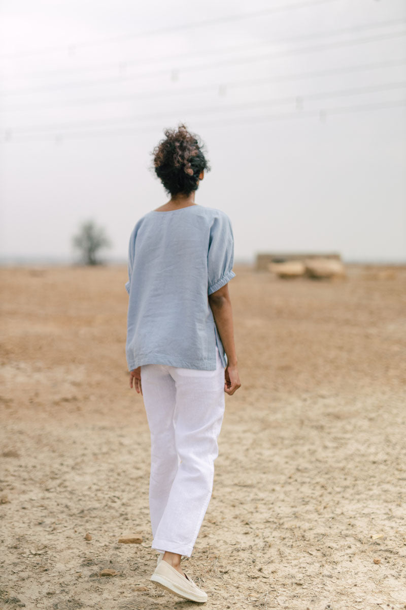 Drop shoulder top - Chi Linen